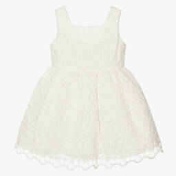Abel & Lula-Кремовое платье из органзы с вышивкой | Childrensalon Outlet