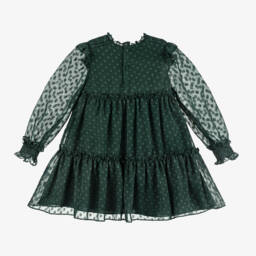 Abel & Lula-Girls Emerald Chiffon Gown | Childrensalon Outlet