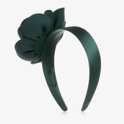 Abel & Lula-Girls Floral Green Headband | Childrensalon Outlet