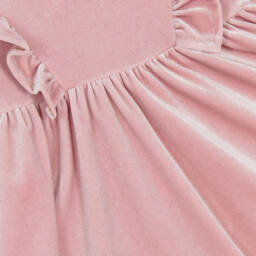 Abel & Lula-Girls Glittery Pink Velour Gown | Childrensalon Outlet