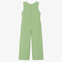 Abel & Lula-Girls Green Crêpe Jumpsuit | Childrensalon Outlet