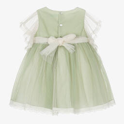 Abel & Lula-Girls Green Tulle & Lace Dress | Childrensalon Outlet