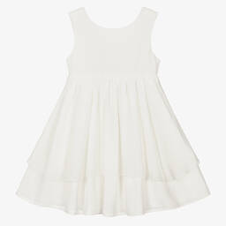 Abel & Lula-Girls Ivory Chiffon Dress | Childrensalon Outlet
