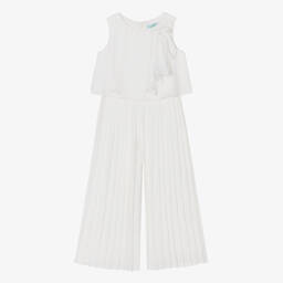 Abel & Lula-Girls Ivory Crêpe Chiffon Trouser Set | Childrensalon Outlet