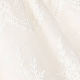 Abel & Lula-Girls Ivory Embroidered Organza Dress | Childrensalon Outlet