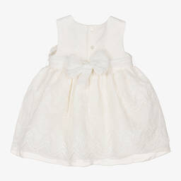 Abel & Lula-Girls Ivory Embroidered Organza Dress | Childrensalon Outlet