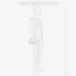 Abel & Lula-Girls Ivory Fluff Shoulder Satchel | Childrensalon Outlet