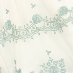 Abel & Lula-Кремово-зеленое платье из тюля с вышивкой | Childrensalon Outlet