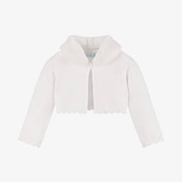 Abel & Lula-Girls Ivory Knit Cardigan | Childrensalon Outlet