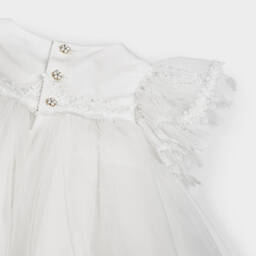 Abel & Lula-Кремовое кружевное платье из тюля для девочек | Childrensalon Outlet