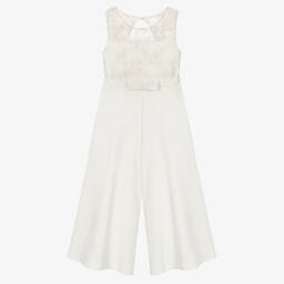 Abel & Lula-جمبسوت لون عاجي مزين بدانتيل للبنات | Childrensalon Outlet