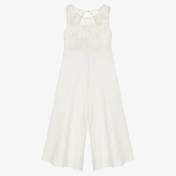 Abel & Lula-جمبسوت لون عاجي مزين بدانتيل للبنات | Childrensalon Outlet