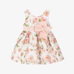 Abel & Lula-Girls Ivory Satin Blossom Dress | Childrensalon Outlet