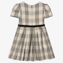 Abel & Lula-Кремовое платье в клетку для девочек | Childrensalon Outlet