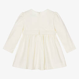 Abel & Lula-Кремовое бархатное платье с бантом | Childrensalon Outlet
