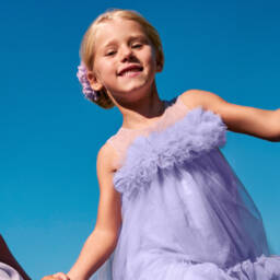 Abel & Lula-Girls Lavender Tulle Gown | Childrensalon Outlet