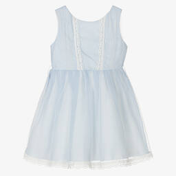 Abel & Lula-Girls Light Blue Tulle Dress | Childrensalon Outlet
