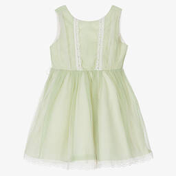 Abel & Lula-Girls Light Green Tulle Dress | Childrensalon Outlet