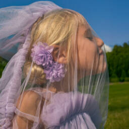 Abel & Lula-Girls Lilac Blossom Hair Adornments | Childrensalon Outlet