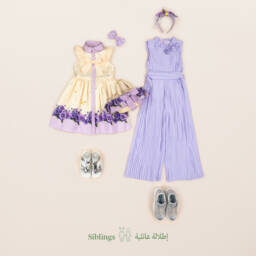 Abel & Lula-Girls Lilac Bow Hair Accessory | Childrensalon Outlet