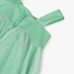 Abel & Lula-Girls Mint Satin & Tulle Dress | Childrensalon Outlet