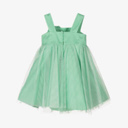 Abel & Lula-Girls Mint Satin & Tulle Dress | Childrensalon Outlet