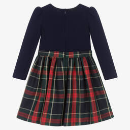 Abel & Lula-Синее платье в клетку для девочек | Childrensalon Outlet