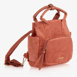 Abel & Lula-Girls Pink Corduroy Backpack (23cm) | Childrensalon Outlet