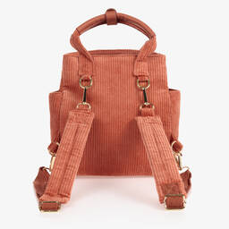 Abel & Lula-Girls Pink Corduroy Backpack (23cm) | Childrensalon Outlet