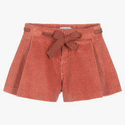 Abel & Lula-Girls Pink Corduroy Shorts | Childrensalon Outlet