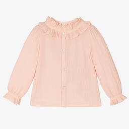 Abel & Lula-Girls Pink Cotton Blouse | Childrensalon Outlet