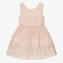 Abel & Lula-Розовое платье из органзы с вышивкой | Childrensalon Outlet