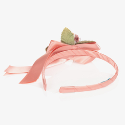 Abel & Lula-Girls Pink Floral Hairband | Childrensalon Outlet