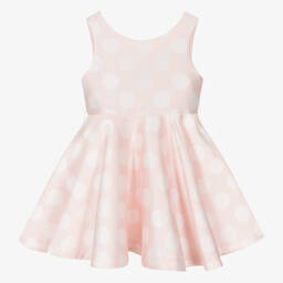 Abel & Lula-Girls Pink Polka Dot Dress | Childrensalon Outlet