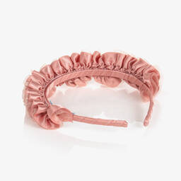 Abel & Lula-Girls Pink Ruffle Hairband | Childrensalon Outlet