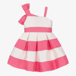 Abel & Lula-Girls Pink Striped Dress | Childrensalon Outlet