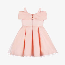 Abel & Lula-Girls Pleated Satin Bow Gown | Childrensalon Outlet