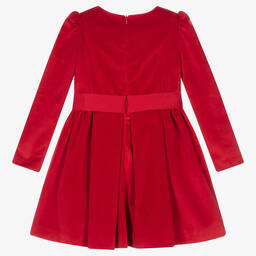 Abel & Lula-Girls Red Velvet Rose Dress | Childrensalon Outlet