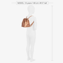 Abel & Lula-Girls Rose Gold Backpack (21cm) | Childrensalon Outlet