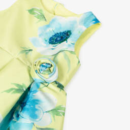 Abel & Lula-Girls Satin Dress with Floral Elegance | Childrensalon Outlet