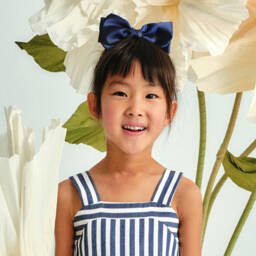 Abel & Lula-Girls' Satin Shine Bow Clip | Childrensalon Outlet