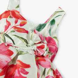 Abel & Lula-Girls Satin Twill Floral Delight | Childrensalon Outlet