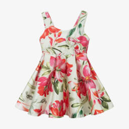Abel & Lula-Girls Satin Twill Floral Delight | Childrensalon Outlet