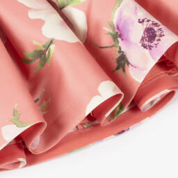 Abel & Lula-Girls Satin Twill Pink Blossom Dress | Childrensalon Outlet