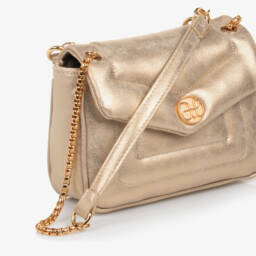 Abel & Lula-Girls Shimmery Gold Quilted Purse | Childrensalon Outlet