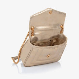 Abel & Lula-Girls Shimmery Gold Quilted Purse | Childrensalon Outlet