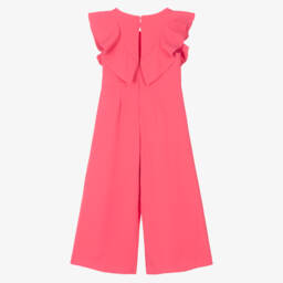 Abel & Lula-Шелковый пурпурный комбинезон с рюшами для девочек | Childrensalon Outlet