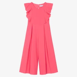 Abel & Lula-Шелковый пурпурный комбинезон с рюшами для девочек | Childrensalon Outlet