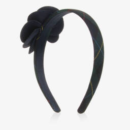 Abel & Lula-Girls Tartan Floral Headband | Childrensalon Outlet