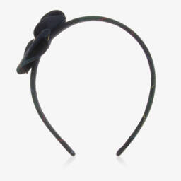 Abel & Lula-Girls Tartan Floral Headband | Childrensalon Outlet